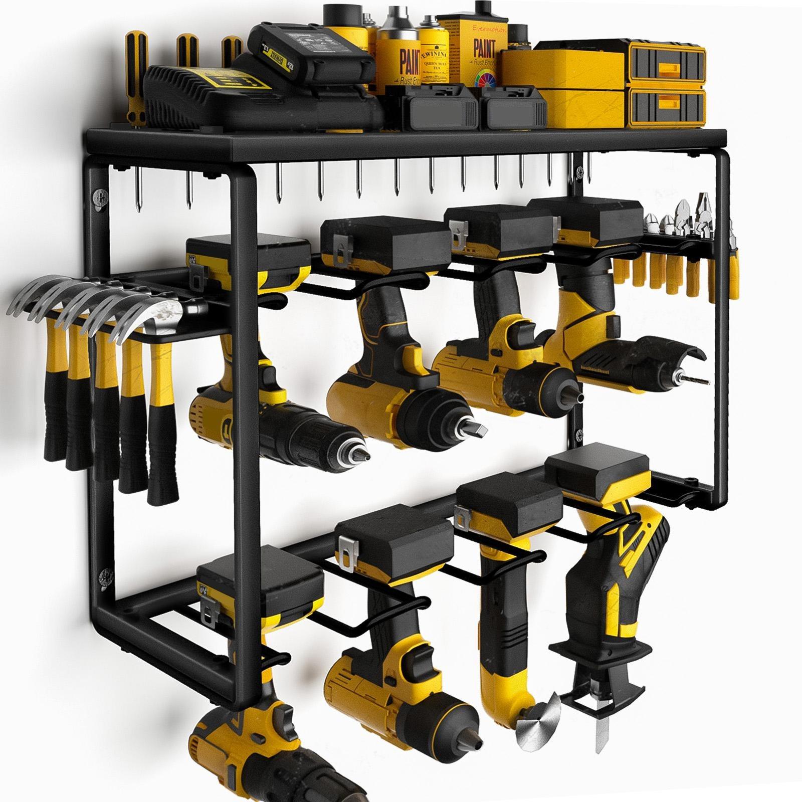Workshop Tools Shelf - Heavy Duty Metal Power Tool Organizer