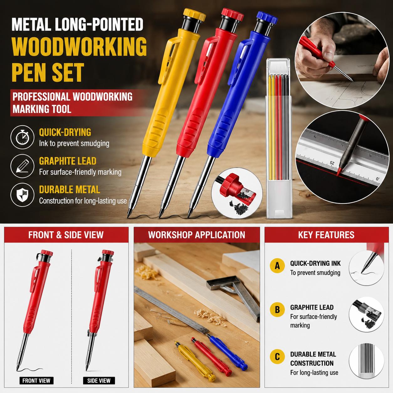 Workshop Tools In Engineering - Professional High Precision Metal Long Tip