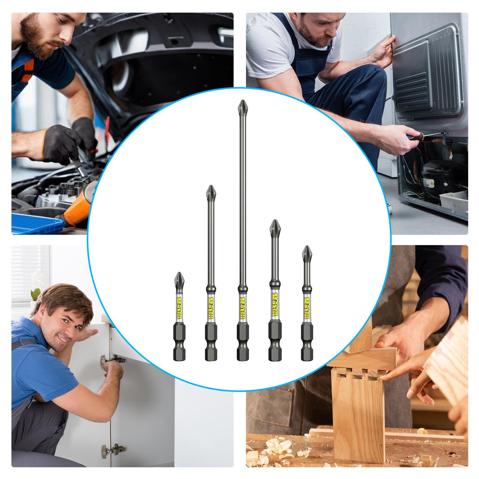 Drill Screwdriver Bit Set 5-Pi - Tools For Workshop 评论和价格