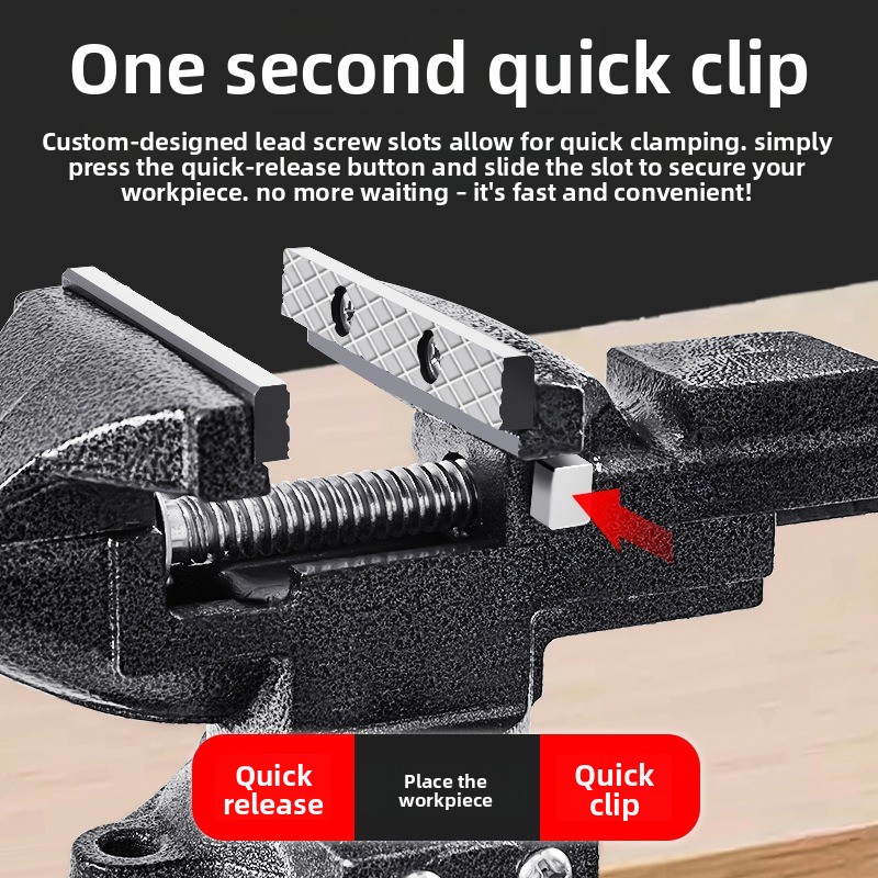 Quick-Release Dual-Use Cast St - Bench Vise Swivel 评论和价格