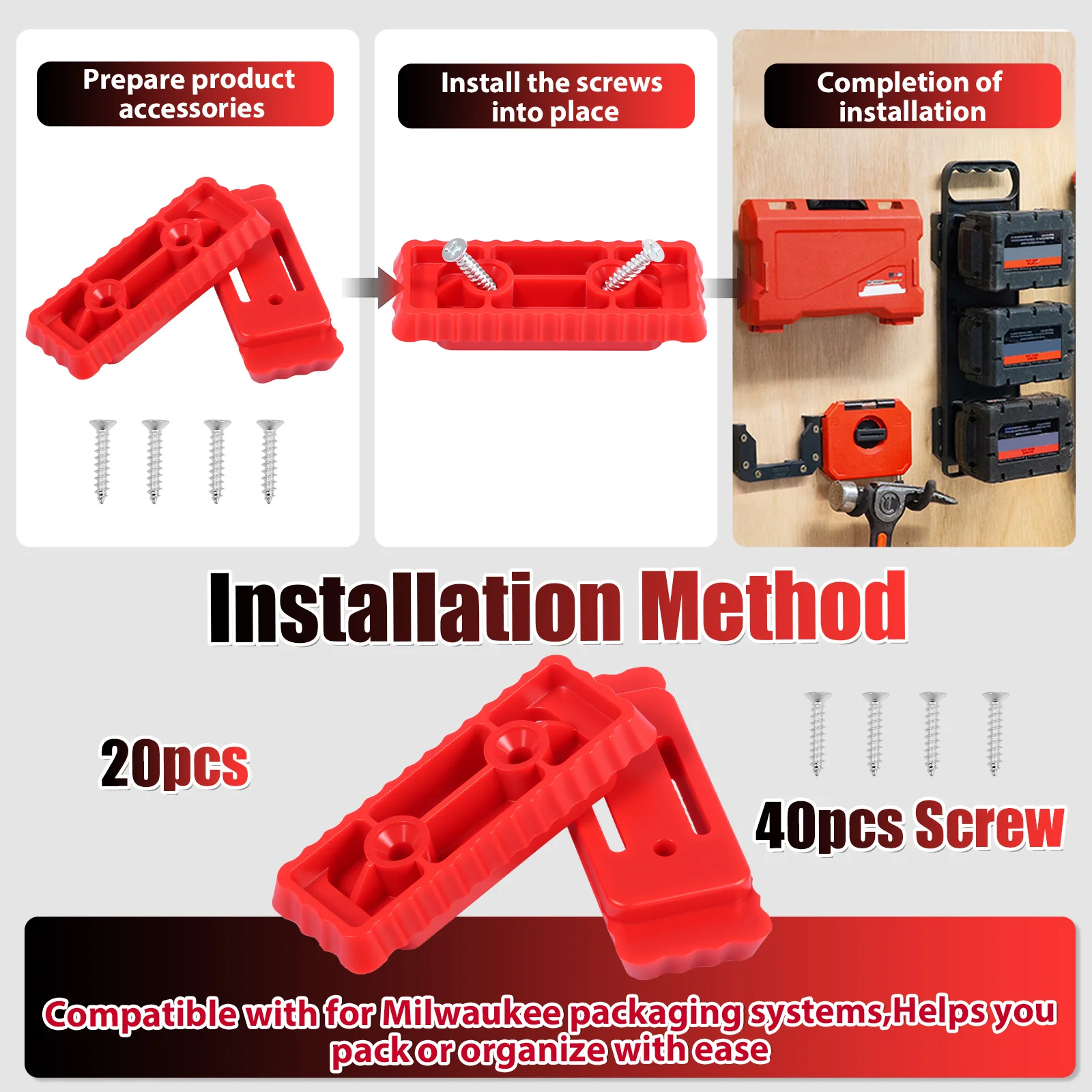 20pcs Mounting Feet for Milwau - Workshop Electric Tools 评论和价格