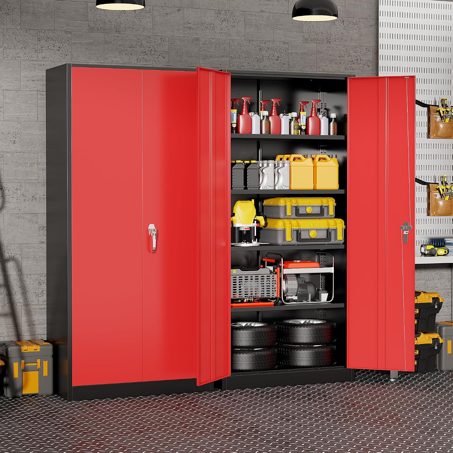 Heavy Duty Metal Garage Storag - Workshop Tools Cabinet 评论和价格