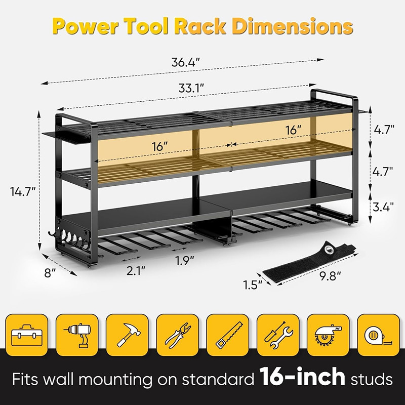 Large Power Tool Organizer Wal - Workshop Tools Shelf 评论和价格