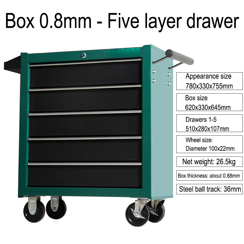 5 Drawer Storage Tool Box Trol - Workshop Tools Cabinet 评论和价格