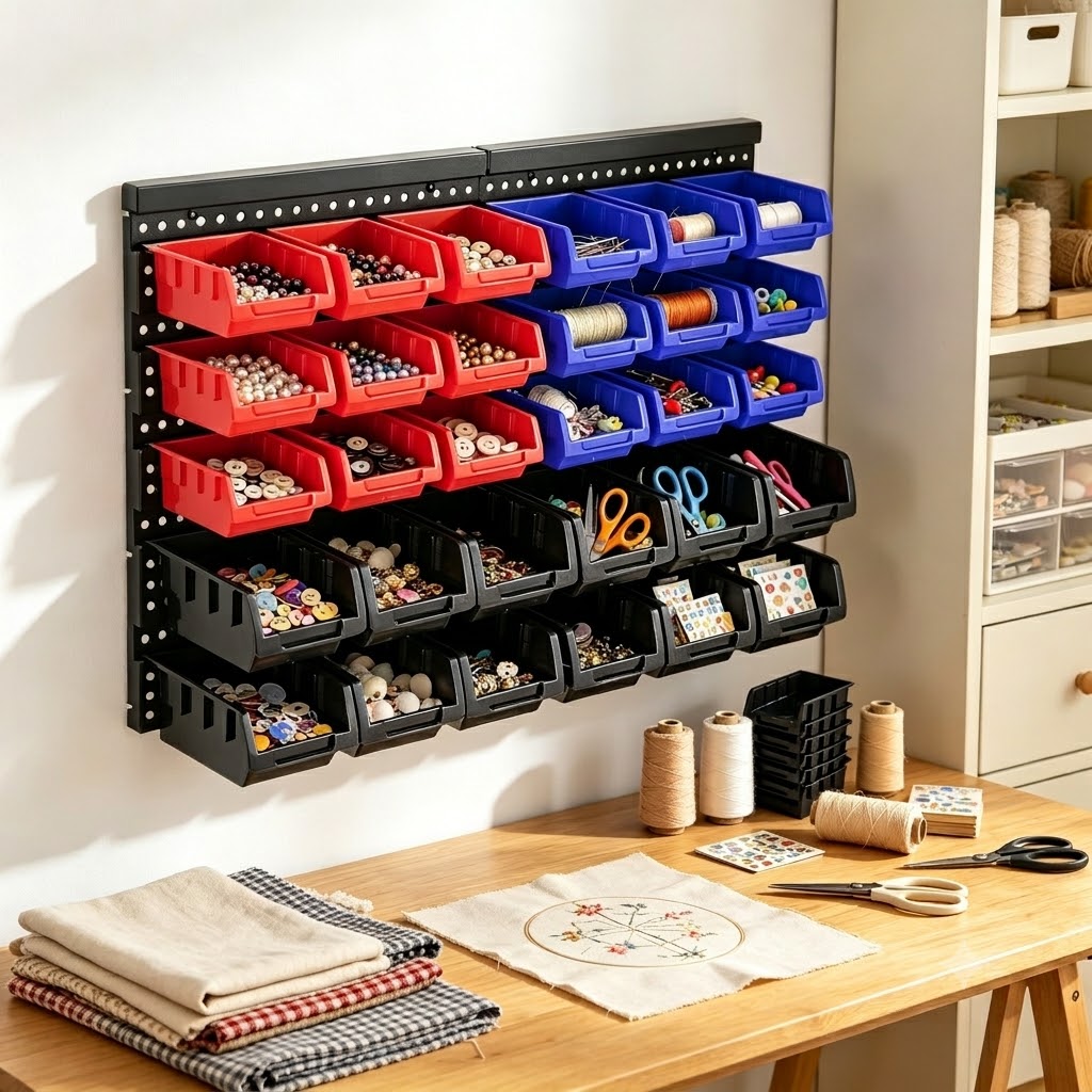 Wall Mounted Storage Bins Orga - Workshop Tools Hanging 评论和价格