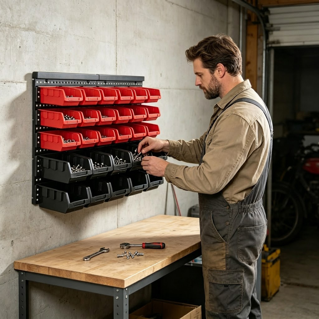 Wall Mounted Storage Bins Orga - Workshop Tools Hanging 评论和价格